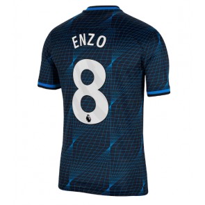 Lacne Muži Futbalové dres Chelsea Enzo Fernandez #8 2023-24 Krátky Rukáv - Preč